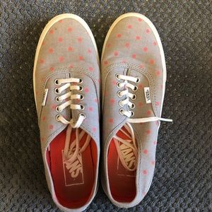 Grey/Pink Polka Dot Vans
